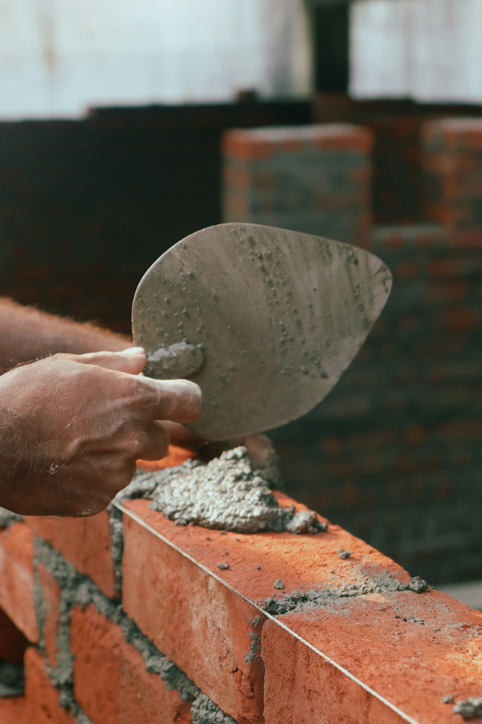 Trabajo de enduelado de concreto en obra